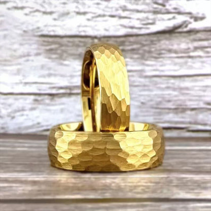 anel de carboneto de tungstênio para homem anéis anel homem casal noivado joias da moda alianças de casamento Anéis de noivado martelados