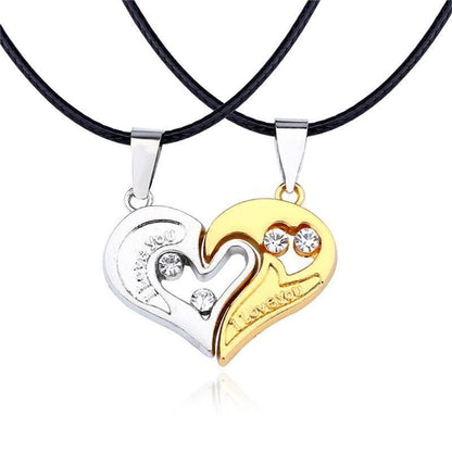 Eu Te Amo Melhores Amigos Colar de Casal Jóias Quebra-Cabeça BFF Chave Fechadura Tai Chi Coração Pingentes Colares para Mulheres Homens Presente Collier