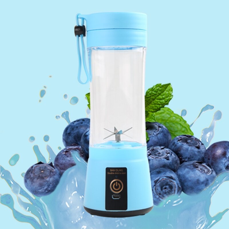 380ml Espremedor Elétrico Portátil Liquidificador de Smoothie USB Recarregável Processador de Alimentos Mini Misturador de Frutas para Viagem Cozinha Treino