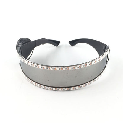 Led Glasses NightClub Masquerade Concert Club Neon Accessories Cool Vogue Flashing LED Futuristic Glasses Men Metal Cool Glasses