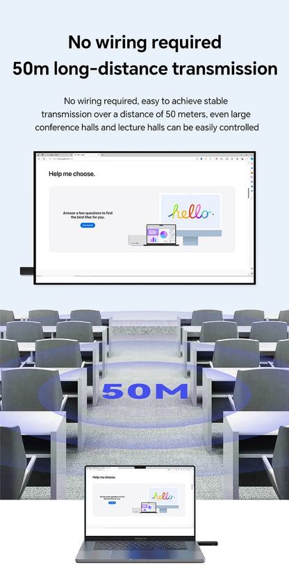 Kit Extensor de Transmissor e Receptor de Vídeo HDMI Sem Fio Lemorele Q50 Adaptador Dongle para TV Monitor Projetor Switch PC