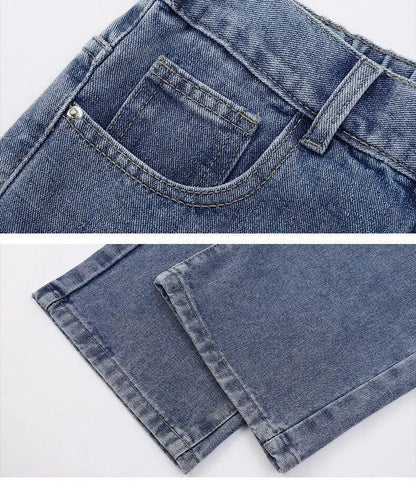 2025 Calças Jeans Casuais Masculinas Coreanas Novas Retas Longas Perna Larga Jeans Cor Sólida Azul Claro Cinza Preto