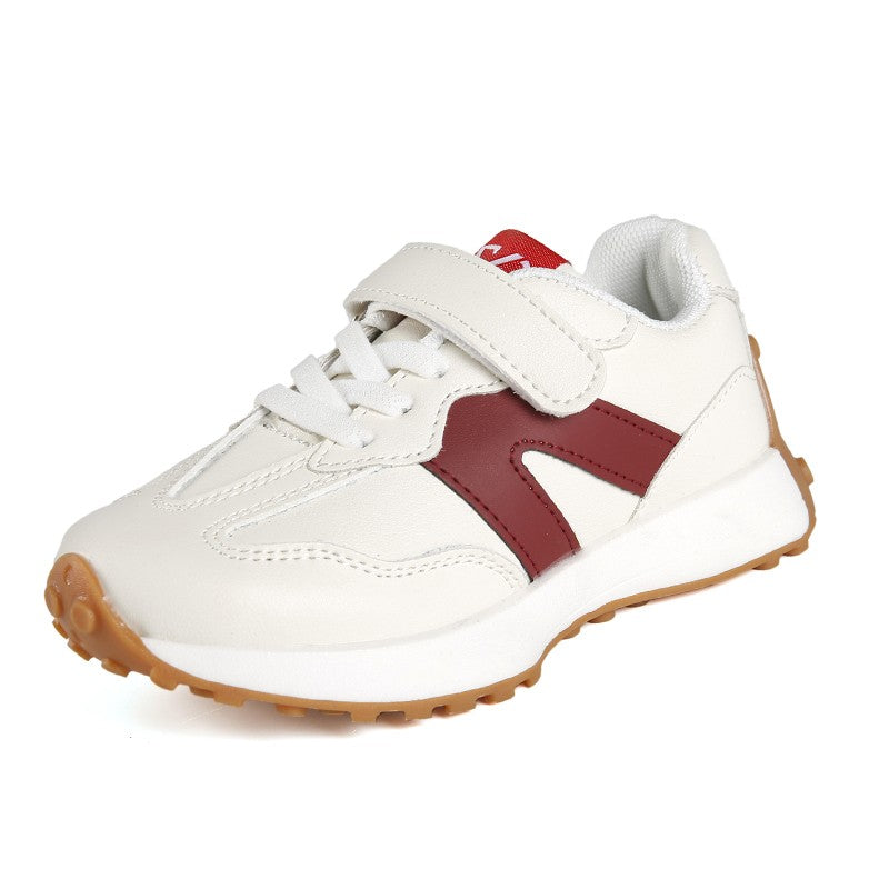 Children's Shoes Girls and Boys Toddlers Sneakers Breathable PU Leather BABY Flats Tennis Shoe Pink/Black/Gray,Size 21~36