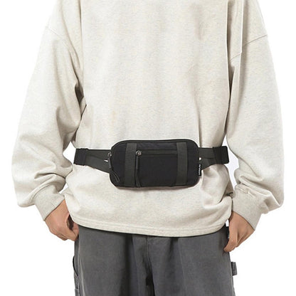 Chest Bag Pure Color Nylon Lightweight Sports Crossbody Bag Outdoor Fitness Running Waist Bag Cycling Fitn Phone Bag