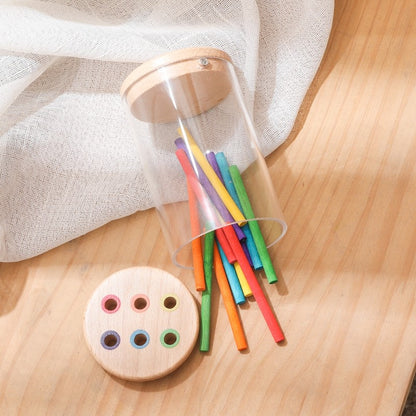 Montessori The Baby Toys Silicone Educational Toys Cognitive Toys Color Matching Bucket Toddler Toys Sensor Game Baby Games