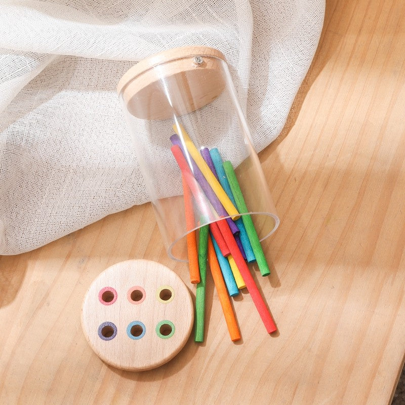 Montessori The Baby Toys Silicone Educational Toys Cognitive Toys Color Matching Bucket Toddler Toys Sensor Game Baby Games