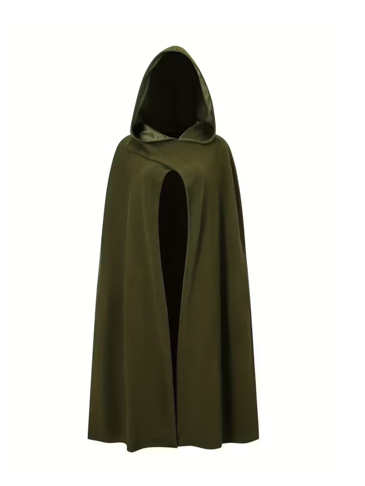 New Halloween Costume Cloak, Fleece Hooded Halloween Cape, Retro Asymmetrical Design Role Play Coat, Party Outfit, Autumn & Winter Clothing Accessory, Cosplay Costume
