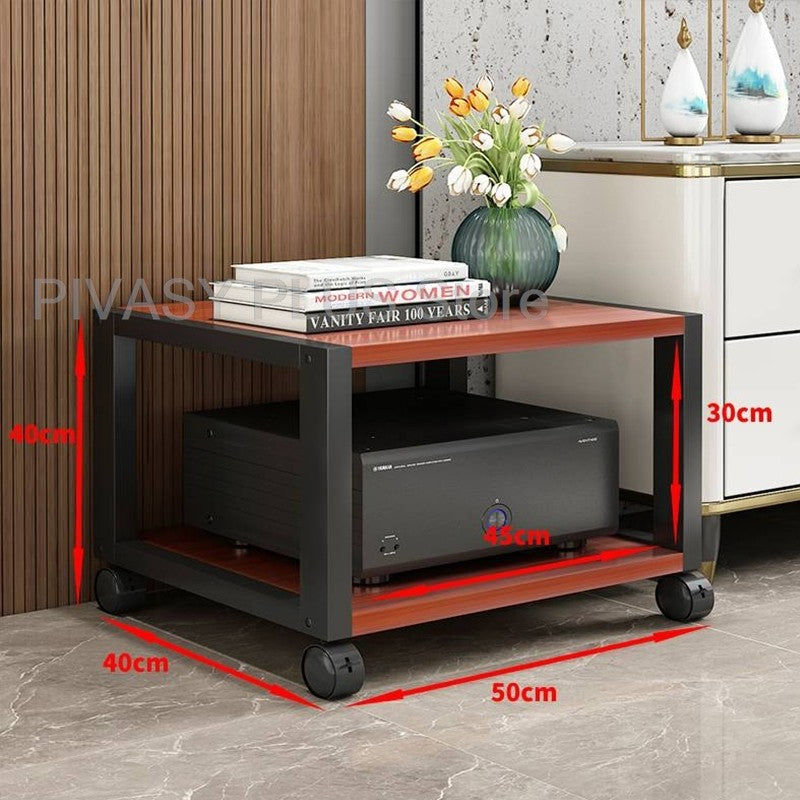 Rack Amplificador de Relevo 4 Cores, 3 Ajustes de Altura, Prateleira de Áudio, Suporte de Alto-Falante Grau E1 para Home Theater, Armazenamento de Amplificadores e Reprodutores