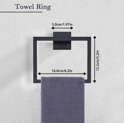 Bathroom Towel Ring Hook Hardware Accessories Storage Holder 304 Stainless Steel Hand Towel Holder Modern Round Towel Hanger