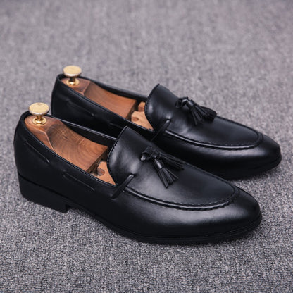 Social Shoe Male High Quality Formal Leather Shoes Men Casual Tassels Business Loafers For Man Dress Shoes Comfortable