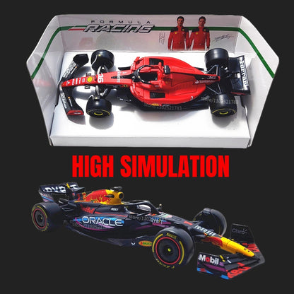 Bburago 1:43 Modelo de Carro de Corrida F1 Réplica em Miniatura Red Bull Mercedes Ferrari Veículo Presente de Natal Brinquedo Infantil para Amigo Menino