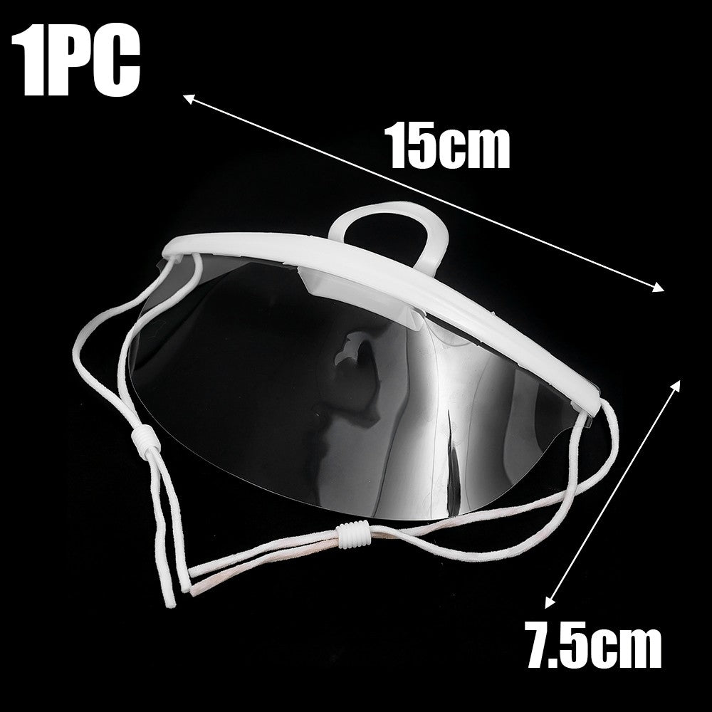 10/5/1x Plastic Clear Mask Shield Anti-Fog Reusable Restaurant Food Handlers Beauty Chef Waiter Protective Mask Open Face Guard