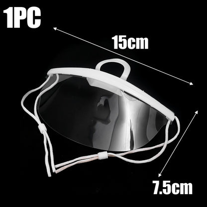 10/5/1x Plastic Clear Mask Shield Anti-Fog Reusable Restaurant Food Handlers Beauty Chef Waiter Protective Mask Open Face Guard