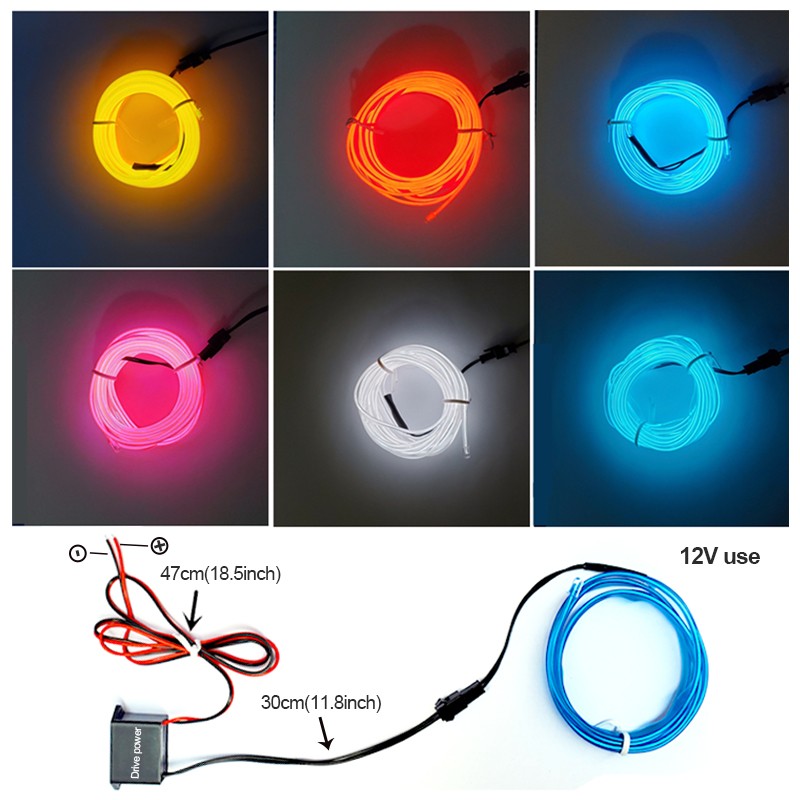BLALION 12V Motorcycle LED Ambient Decorative Strip Light Car DRL Styling Flexible Atmosphere Lights APP Control Waterproof Lamp