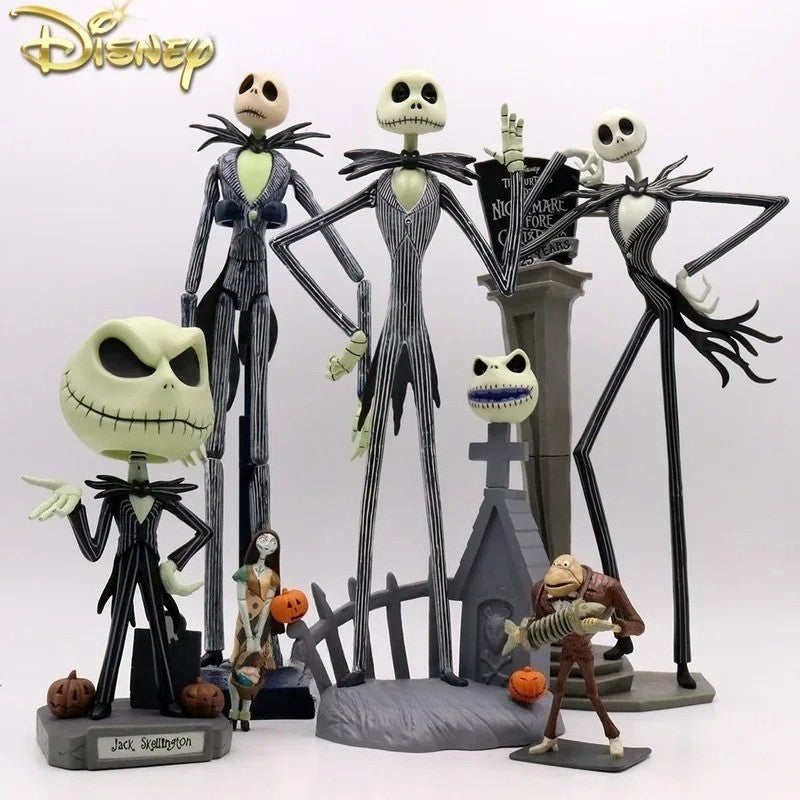 Anime Pesadelo Antes do Natal Jack Skellington Rosto Cadeira Action Figure Modelo de Mesa Ornamentos Presente de Halloween Brinquedo