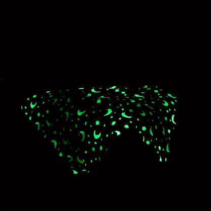 1 Cobertor Luminoso Estrela-Lua, Cobertor Arco-Íris Luminoso, Cobertor de Flannel Macio e Fofo para Soneca, Cobertor de Escritório