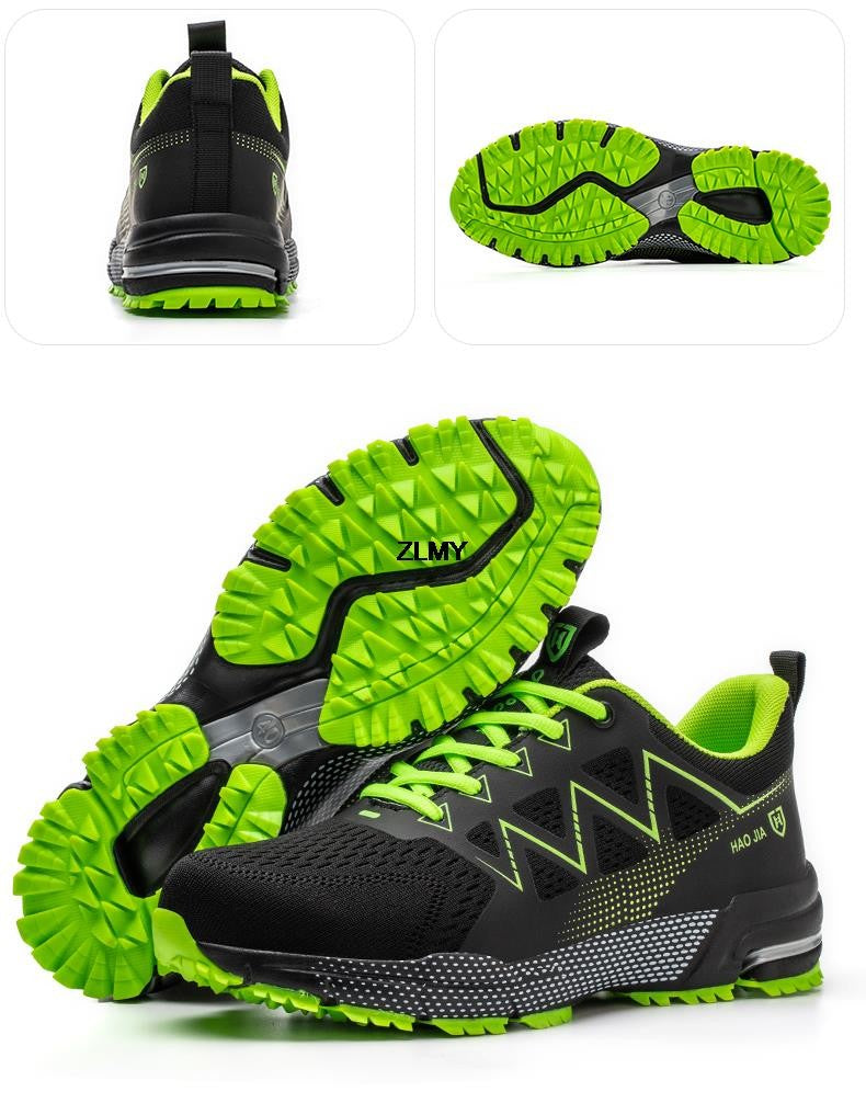 Anti-smash Safety Shoes Men Steel Toe Sneakers Puncture Proof Breathable Work Boots Man Fashion Construction Protective Footwear