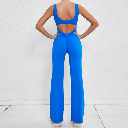 Sexy Back V Yoga Jumpsuit Women Women Sports Jumpsuit Fitness Rompers Training Yoga Suit Sportswear Stretch Workout Bodysuits