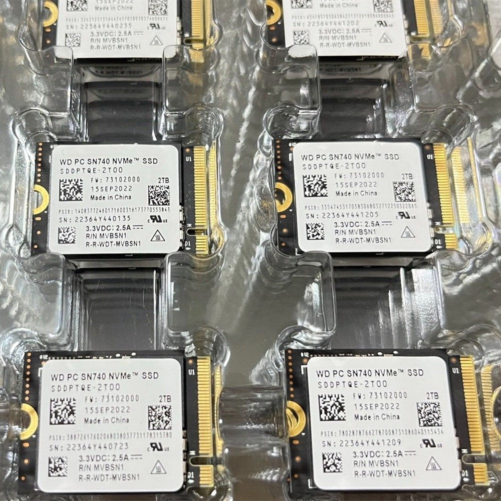 Western Digital WD SN740 SN5000S M.2 2230 SSD 2TB 1TB 256GB NVMe PCIe Gen4 x4 para Microsoft Surface Pro X Laptop 3 Steam Deck