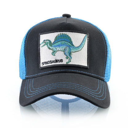 Men's Summer Baseball Cap Women Streetwear Trucker Caps With Spinosaurus Patch Snapback Hip Hop Drack Bones Adjustable Viosr Hat