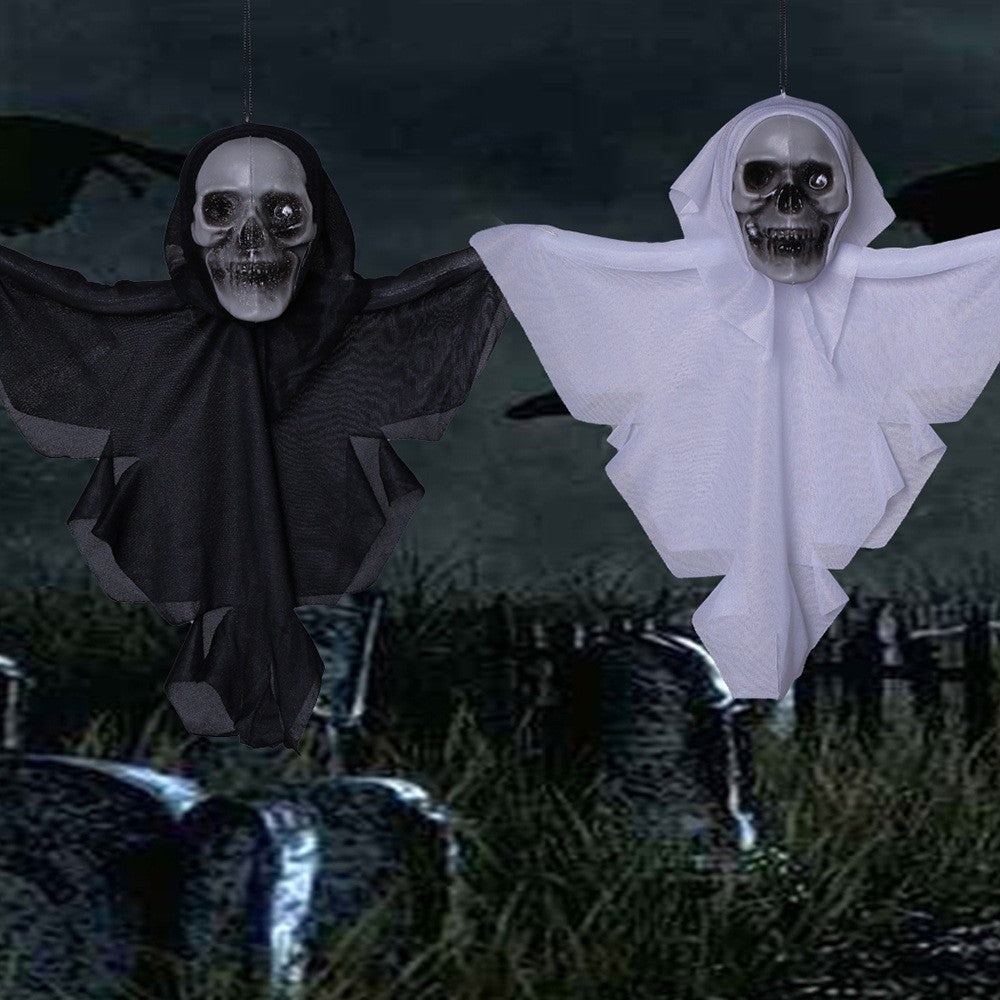 1/2Pcs Halloween Horror Skeleton Ghost Decoration Party Hanging Skull Skeleton Ornament Props Haunted Halloween Outdoor Decor