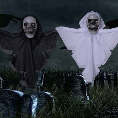 1/2Pcs Halloween Horror Skeleton Ghost Decoration Party Hanging Skull Skeleton Ornament Props Haunted Halloween Outdoor Decor