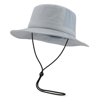 Chapéus Bucket Unissex FEICUI para Mulheres e Homens, Respiráveis, Proteção Solar, Aba Larga, Chapéus de Pesca e Praia com Tiras para o Queixo