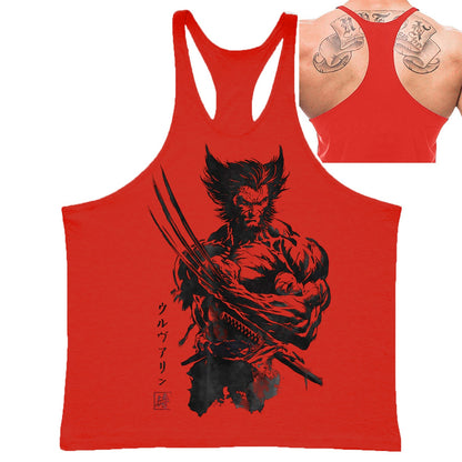 Wolverine Hardcore Men's Fitness Tank Top American Personalized Quick Drying Sleeveless Shirt Outdoor Sports Top Sweatshirt