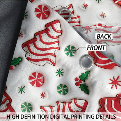 4pcs Christmas colored candy printed bathroom set 180x180 waterproof shower curtain, floor mat, toilet seat mat, U-shaped mat