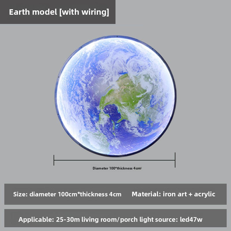 Modern LED Lunar Wall Lamp, Planetary Elegant Design Ceiling Lamp for Bedroom, Living Room Decor