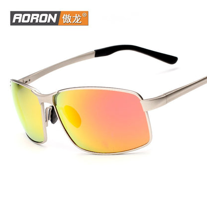 AORON Alloy Men Polarized Sunglasses Women Male Luxury UV400 Goggles Brand Design Metal Frame Glasses Driving
