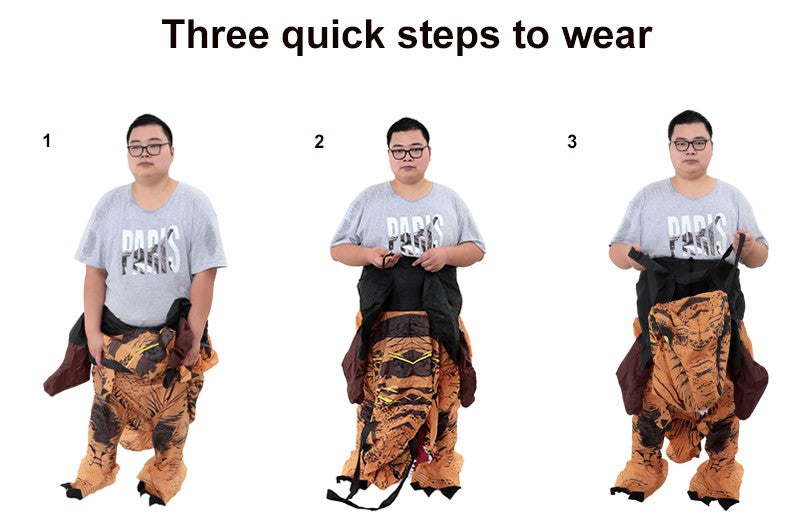 T-REX Monster Inflatable Costume Blow Up Cosplay Dinosaur Clothing Carnival Halloween Christma Dress For Man Woman Party Show