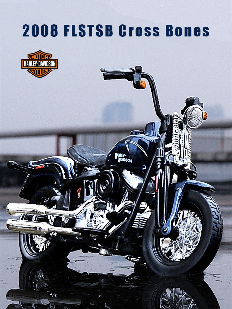 Maisto 1:18 Harley-Davidson 2008 FLSTSB Cross Bones Alloy Street Motorcycle Model Diecasts Metal Toy Collection Children Gifts