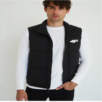 New fashion casual down sleeveless warm jacket, winter outdoor sports cotton jacket, vest trendy brand printed sleeveless jacket