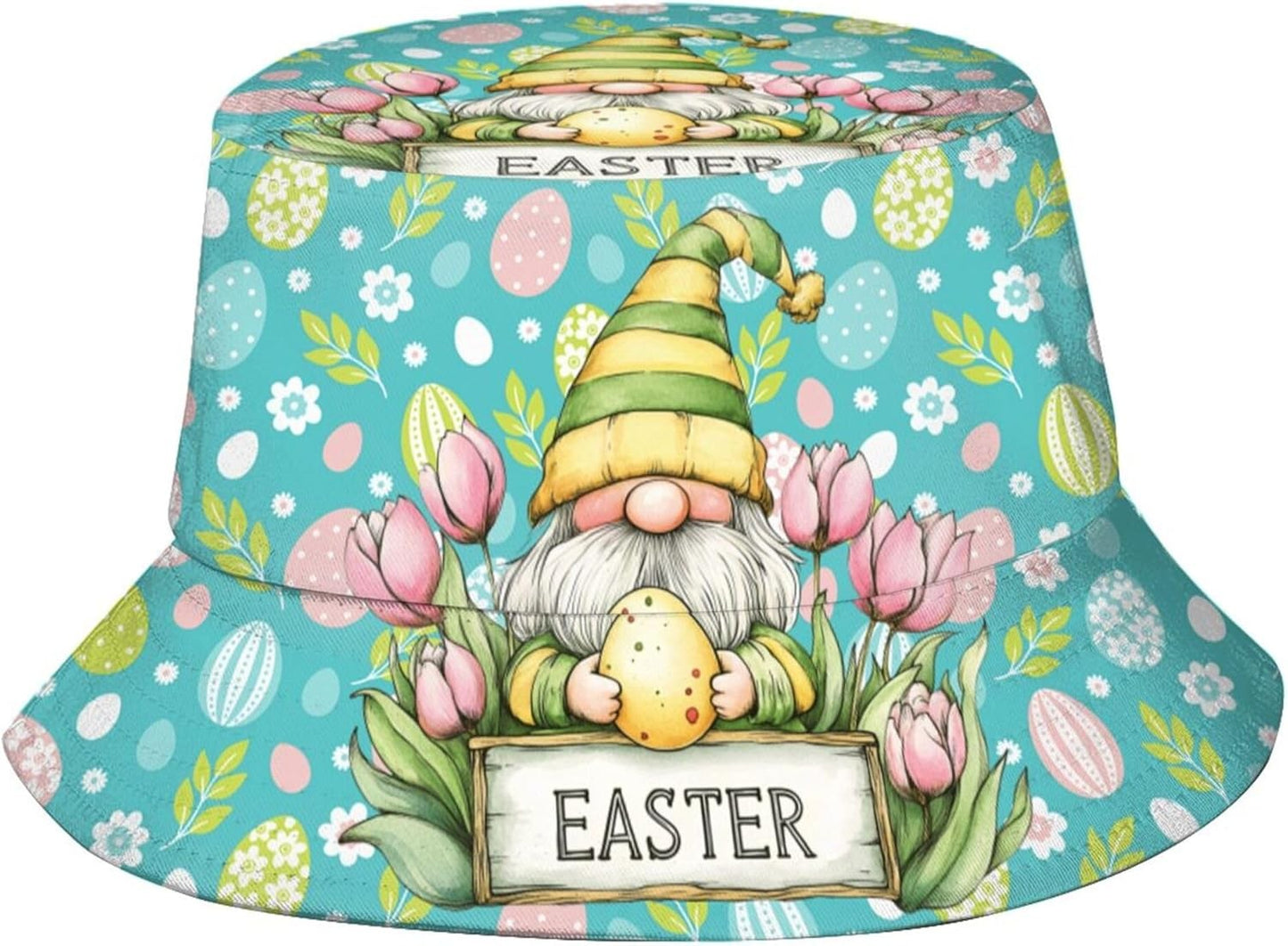 Easter Eggs 4 Bucket Hat for Women Men Summer Travel Beach Sun Cap Easter Hat Outdoor Fisherman Hat Unisex