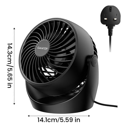 GAIATOP Air Circulator Fan, Portable Desk Fan Table Fan Dorm Fan, 5-Inch Small Fan 3 Speed with 360° Adjustable Tilt
