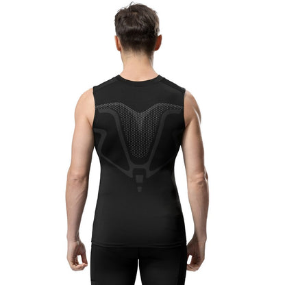 Compression Tank Top Men Gym Shirt Sleeveless Quick Dry Printing Sportswear Male Fitness Bodybuilding Vest Workout Muscle Top