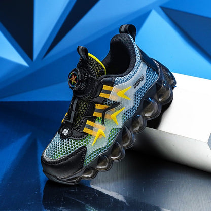 Parent-child shoes women's new autumn thick soled running rotary buckle children sports casual shoes for girls and boys