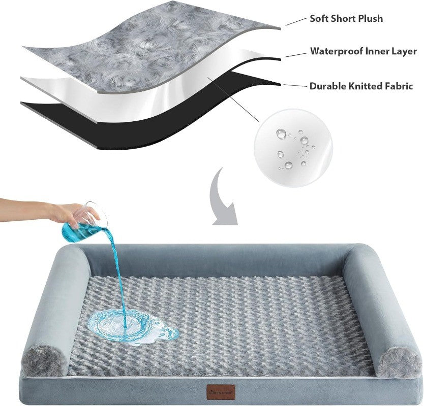 Cama para Cães Sofá Tapetes de Espuma Ortopédica Macia Canil para Gatos com Capa Removível Lavável Para Cães Pequenos, Médios e Extragrandes