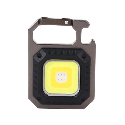 Mini LED Portable Keychain Flashlight Outdoor COB Work Light Emergency Lighting With Window Hammer Bottle Opener Lamp Camping