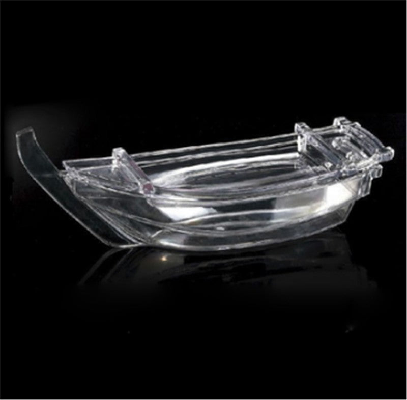 Barco de sushi preto Sashimi gelo seco barco de cozinha ABS prato de salmão prato de sashimi Culinária japonesa Barco Dragão recipiente