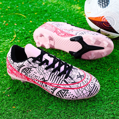 Men Soccer Shoes Adult Kids FG Football Boots Cleats Grass Training Turf Shoes Outdoor Non Slip Futsal Sneakers Unisex