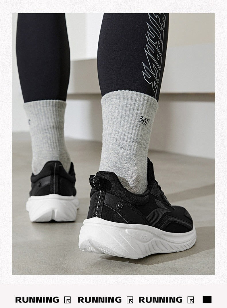 361 Degrees SoftFlow 3 Men's Running Shoes Autumn Leather Lightweight Shock-absorption Fitness Commuting Sneakers Male 672432232