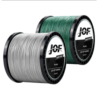 JOF X12 Braided Fishing Line 1000M 500M 300M 12 Strands MultiColor Multifilament Saltwater PE Line 33 42 55 65 90 103 150LB