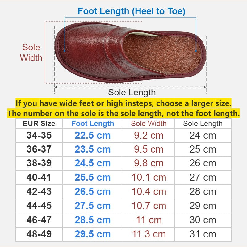 Big sizeGenuine Cow Leather Slippers Homes in indoor slipper Spring Autumn men women elderly non-slip casual single Slides shoes