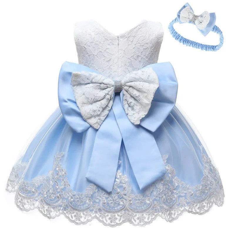 LZH Baby Girl Dress Newborn Clothes Princess Dress+Headwear For Toddler Birthday Wedding Christening Infant Party Christmas Gown