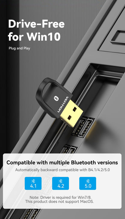 Vention USB Bluetooth 5.0 Adapter Wireless for PC Windows 7/8/8.1/10/11 Bluetooth Receiver & Transmitter For Speaker Earbuds