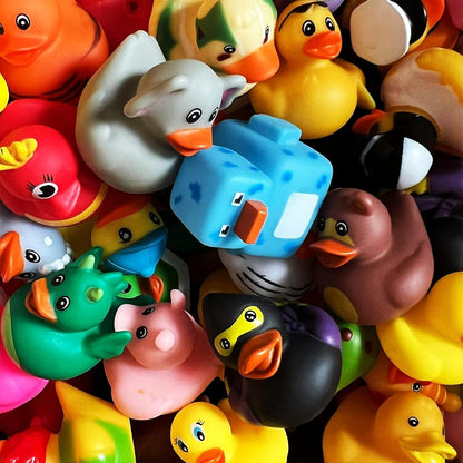 10-100PCSRubber Duck for Jeep Bath Toy Assortment Bulk Floater Duck for Kids Baby Shower Accessories Party Favors, Birthday