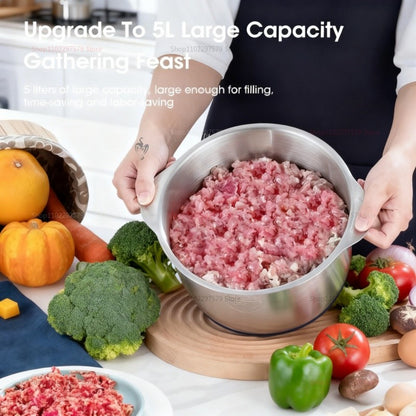 5L Multifunction Stainless Steel Body Kitchen Meat Grinder Electric Supplementary Food Processor 500W Electrical Food Crusher