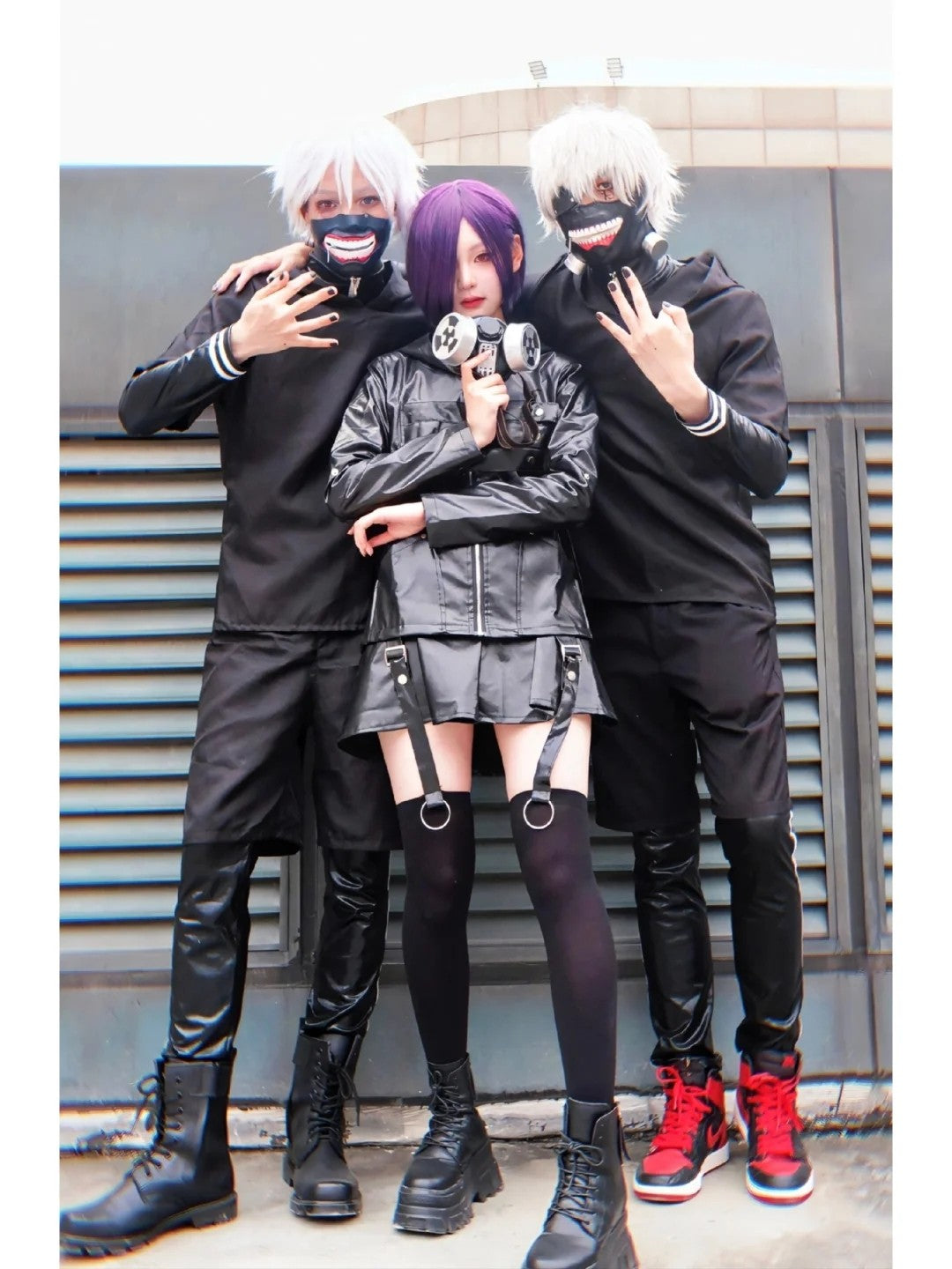 Anime Tokyo Ghoul Cosplay Kaneki Ken Cosplay Costumes Uniform Masks Hoodie Jacket Pants Shorts Full Set Outfits Wig Men
